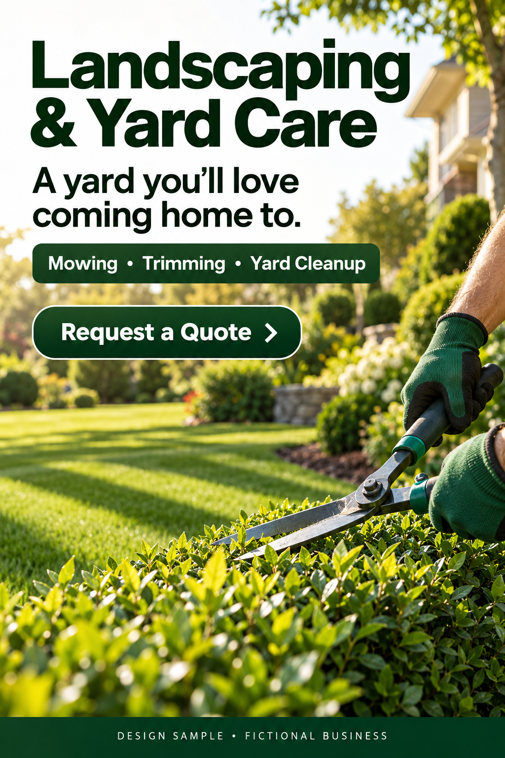 Muestra en inglés: Landscaping & Yard Care